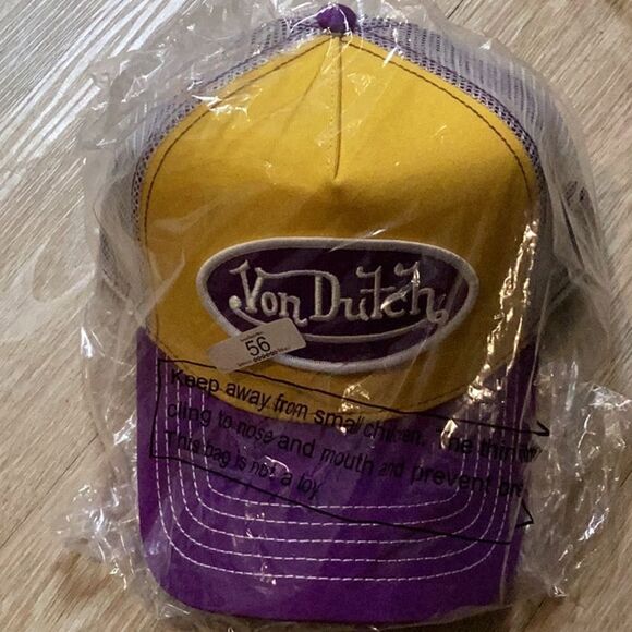 - VonDutch Purple Gold Trucker Hat